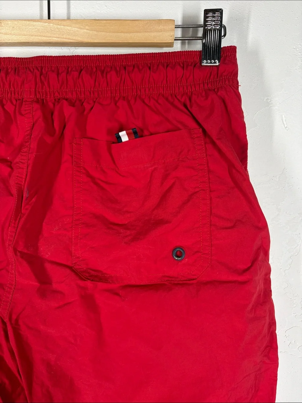Tommy Hilfiger Bright Red Swim Shorts with Contrast Drawstring size small